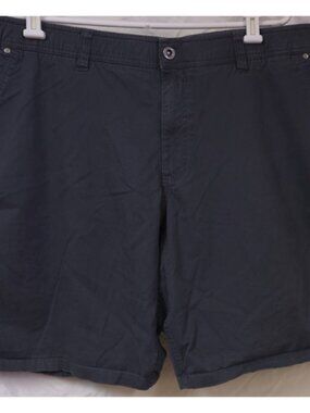 Swiss Tech Mens Grey Khaki Stretch Canvas Utility Tech Pockets Shorts 44x10